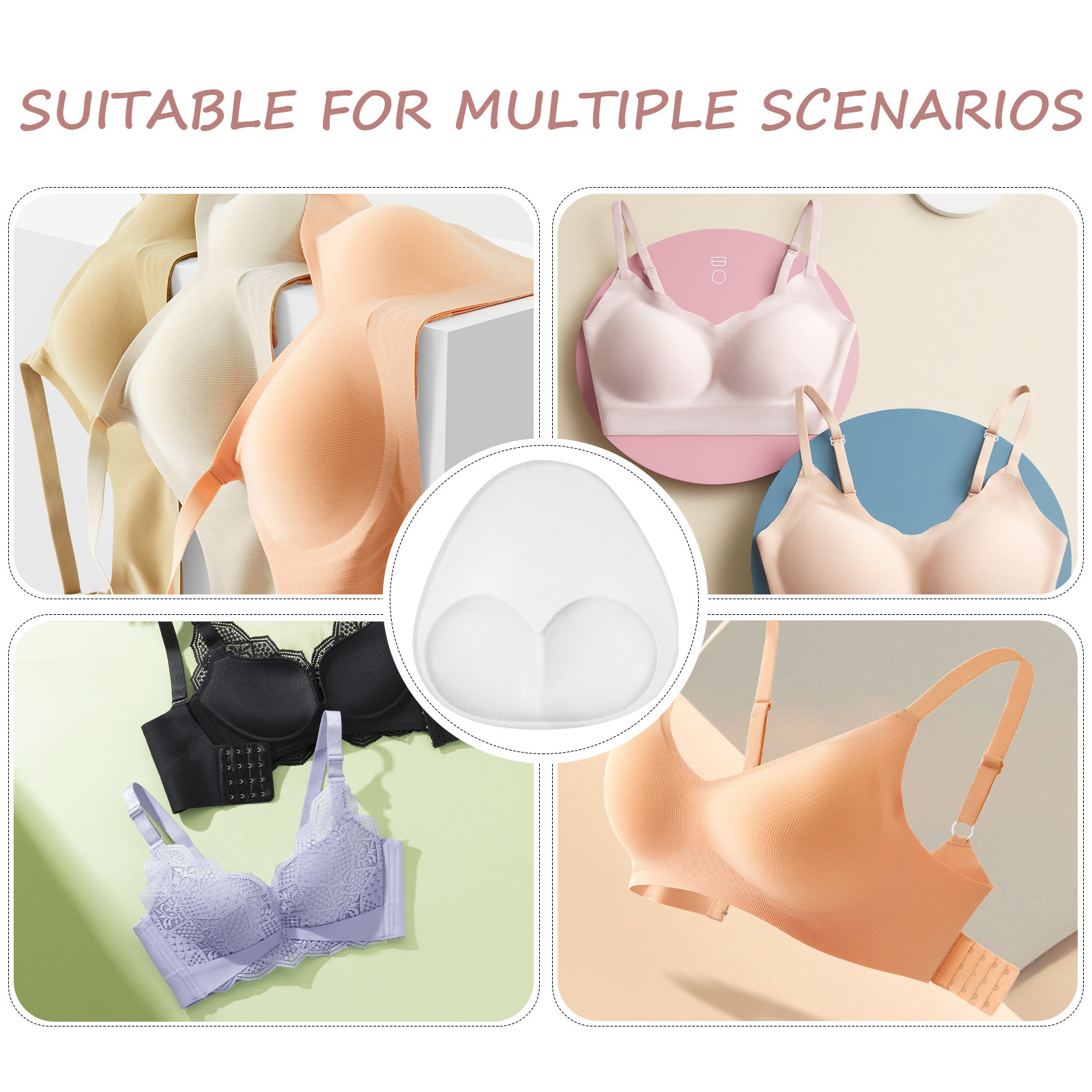 1 paire de coussinets de souti - Push Up Bra Silicone avis et prix